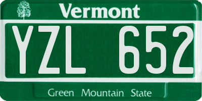 VT license plate YZL652