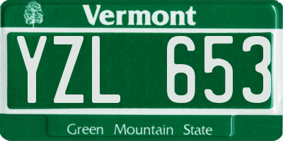 VT license plate YZL653