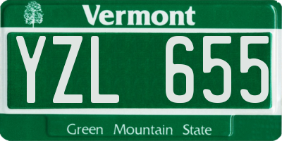 VT license plate YZL655