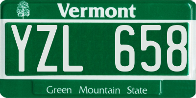 VT license plate YZL658