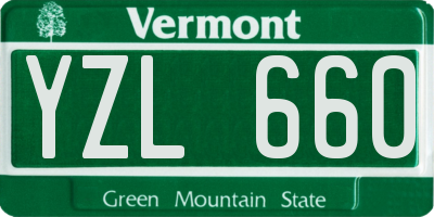 VT license plate YZL660