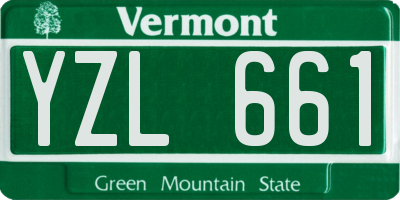 VT license plate YZL661