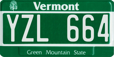 VT license plate YZL664