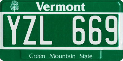 VT license plate YZL669