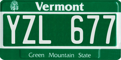 VT license plate YZL677