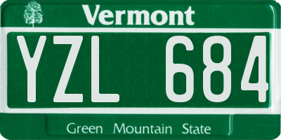 VT license plate YZL684