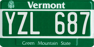 VT license plate YZL687