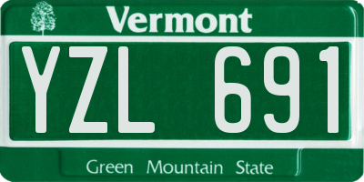 VT license plate YZL691