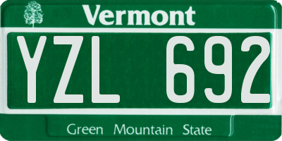 VT license plate YZL692