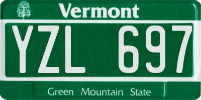 VT license plate YZL697