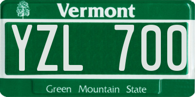 VT license plate YZL700