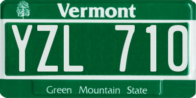 VT license plate YZL710