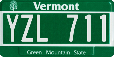 VT license plate YZL711