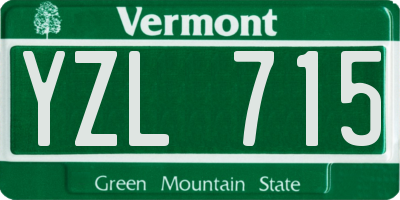 VT license plate YZL715