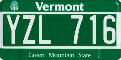 VT license plate YZL716