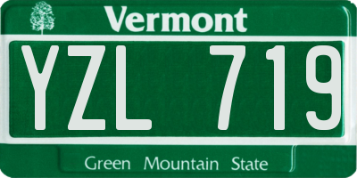 VT license plate YZL719