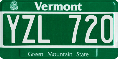 VT license plate YZL720