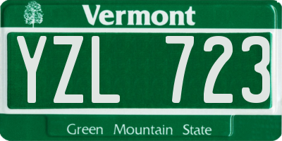 VT license plate YZL723