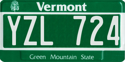 VT license plate YZL724
