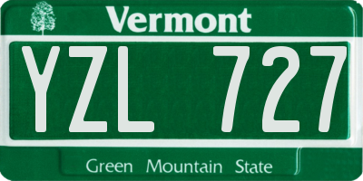 VT license plate YZL727