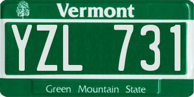 VT license plate YZL731