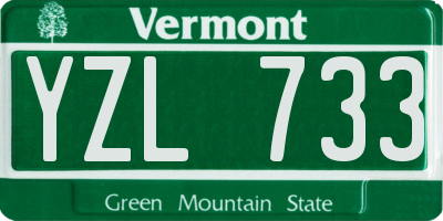 VT license plate YZL733