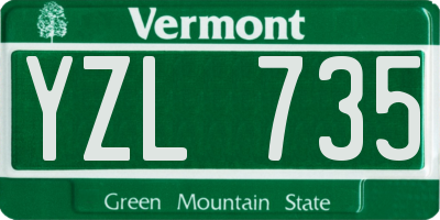 VT license plate YZL735