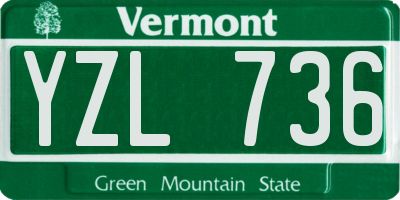 VT license plate YZL736