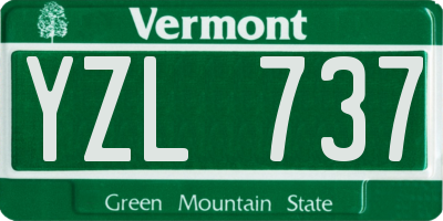 VT license plate YZL737