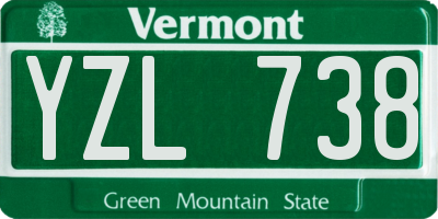 VT license plate YZL738