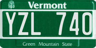 VT license plate YZL740