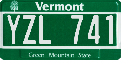 VT license plate YZL741