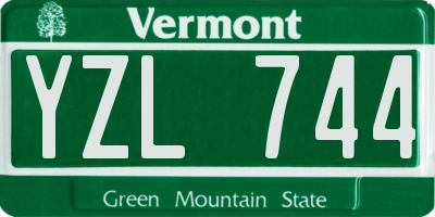 VT license plate YZL744