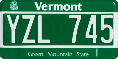 VT license plate YZL745