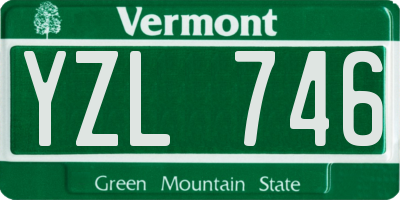 VT license plate YZL746