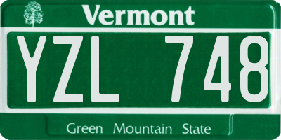 VT license plate YZL748