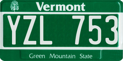 VT license plate YZL753