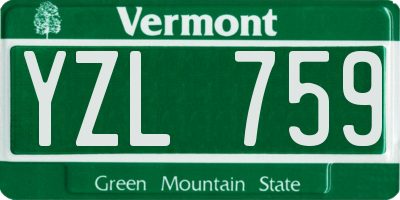 VT license plate YZL759