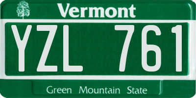 VT license plate YZL761