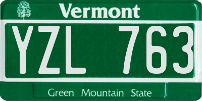 VT license plate YZL763
