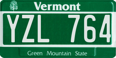 VT license plate YZL764