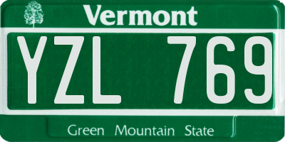 VT license plate YZL769