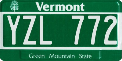VT license plate YZL772