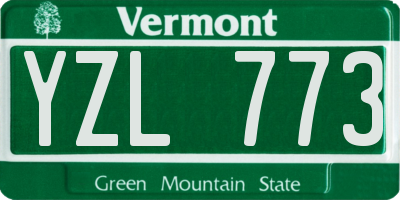 VT license plate YZL773