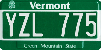 VT license plate YZL775