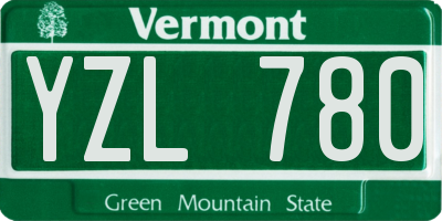 VT license plate YZL780