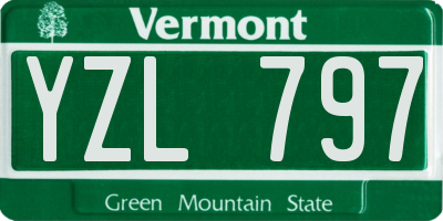 VT license plate YZL797