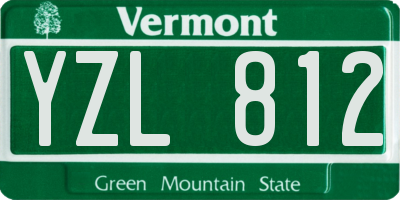 VT license plate YZL812