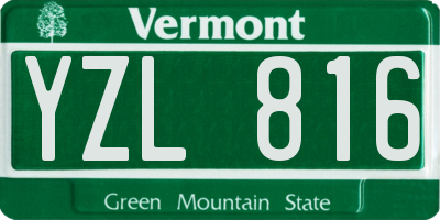 VT license plate YZL816