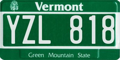 VT license plate YZL818